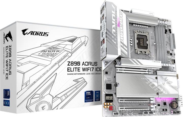 Actual product image Gigabyte Z890 AORUS Elite WIFI7 ICE (LGA 1851, Intel Z890, ATX)