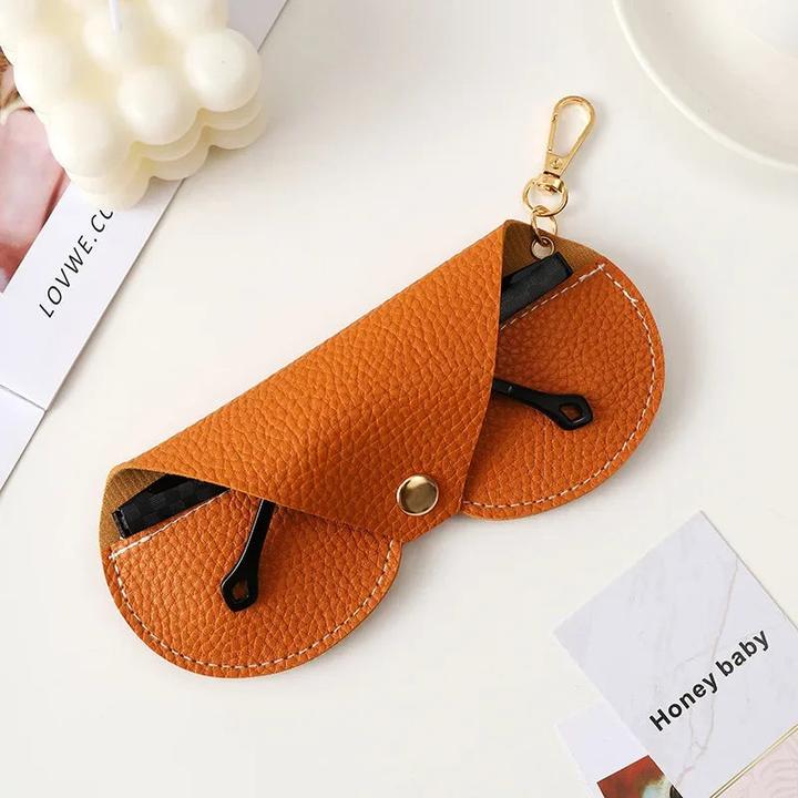 Produktbild Only-Bags.Store Niedliche hängende PU Leder Sonnenbrille Lesen Brille Lagerung Tasche geprägt Brille Abdeckung