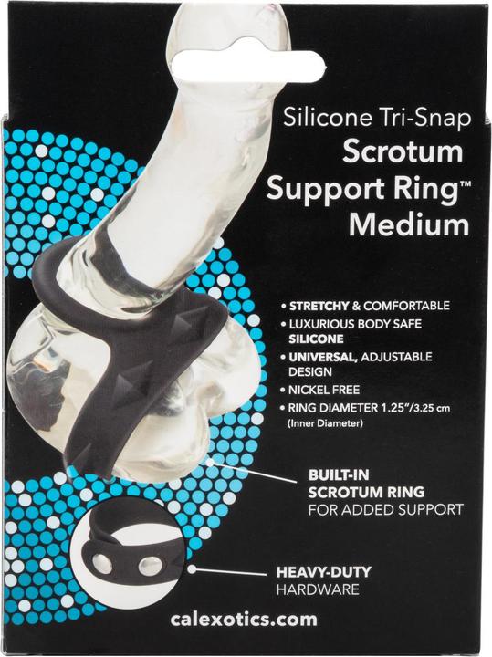 Produktbild CalExotics 3-Snap Scrotum Ring - Medium (2.15 cm)
