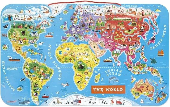 Produktbild Janod Magnetische Landkarte Die Welt (92 Teile)
