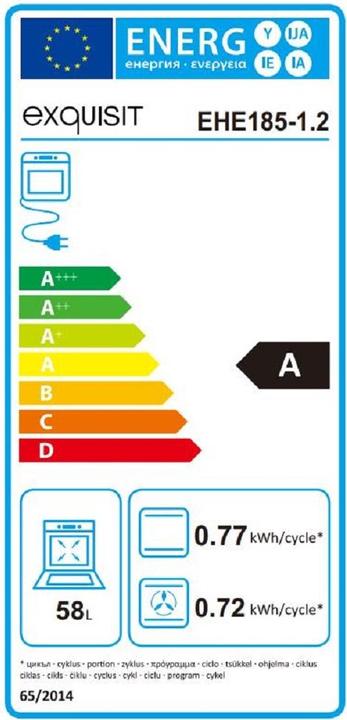 Energie-Label Exquisit EHE 185-1.2 Set