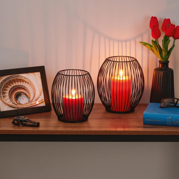 Actual product image Relaxdays 2x Candle Holder (16 x 16 x 18 cm)