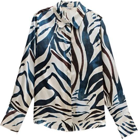 Salsa Jeans Langarmbluse Satin Basic Shirt (M)