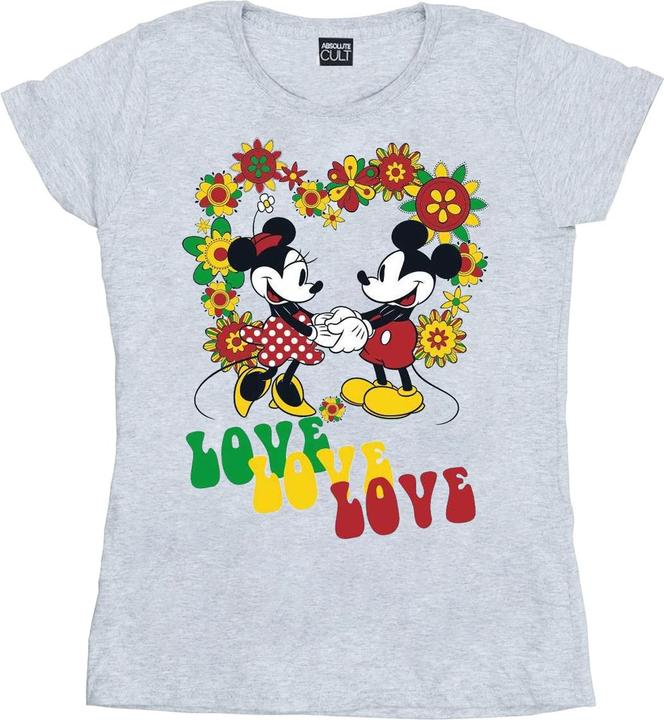 Disney Mickey And Minnie Mouse Hippie Love TShirt