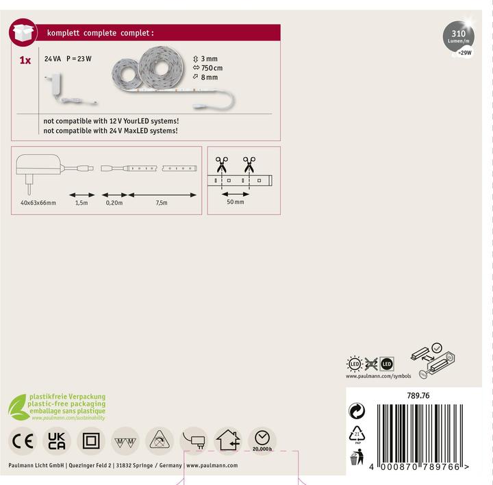 Actual product image Paulmann SimpLED (Daylight, 750 cm, Indoor)