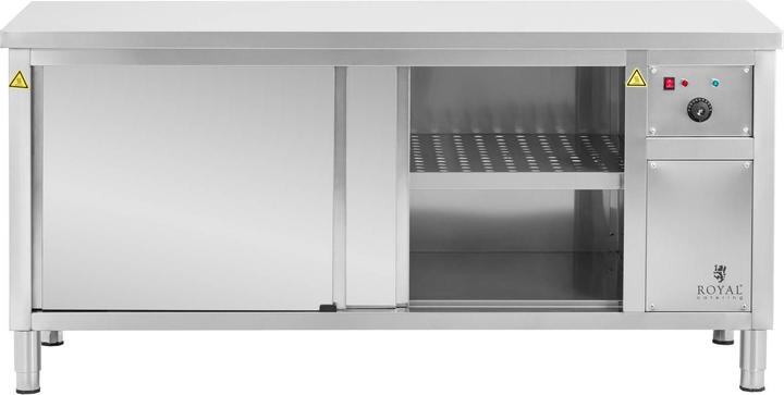 Produktbild Royal Catering Wärmeschrank 180 x 70 x 85 cm Tellerwärmer 80 °C Edelstahl (304) Warmhalteschrank