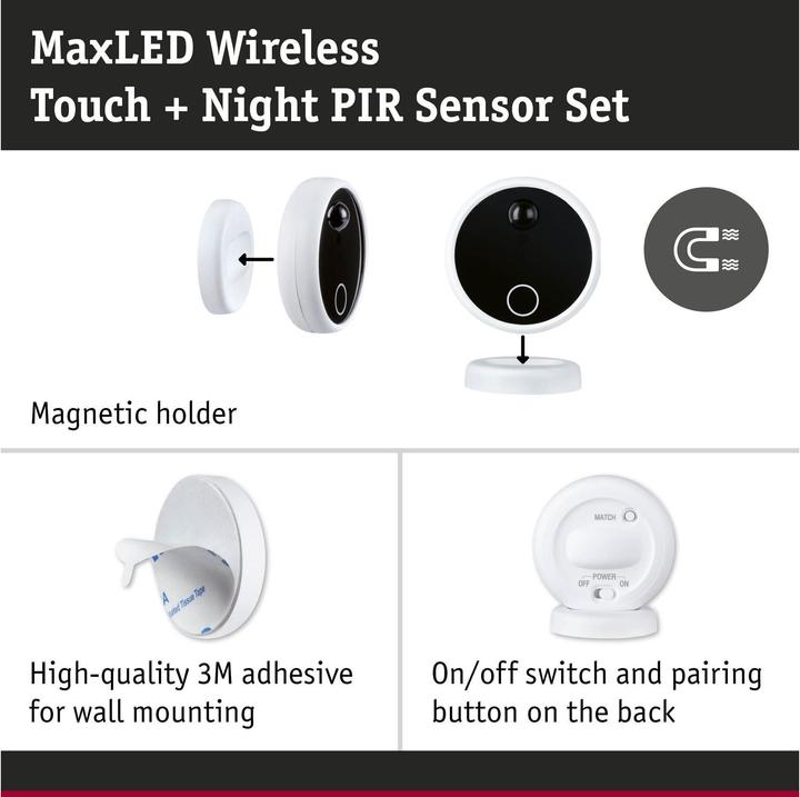 Productafbeelding Paulmann MaxLED Wireless PIR & Touch Sensor Set