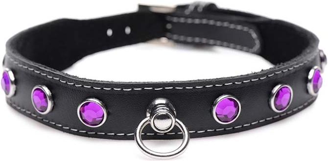 Produktbild Master Series Royal Vixen Leather Collar with Rhinestones