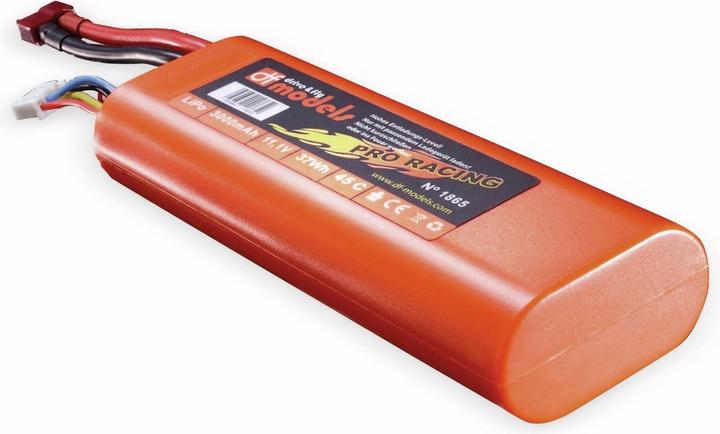 Produktbild DF-Models LiPo Pack 3S - 11,1 Volt - 3000mAh, 45C - rund (11.10 V, 3000 mAh)