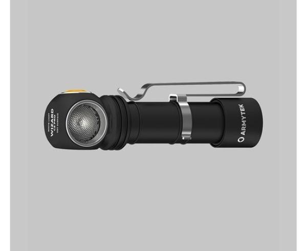 Produktbild ArmyTek Wizard C2 Pro v4 Magnet USB+ABM01+18650 / XHP50.2 White / 2500 lm / TIR 70°:120° / 1x1865... (11.20 cm, 2500 lm)