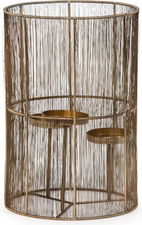 Dekocandle Hurricane lantern brass for 3 candles Ø31x46cm (1 x, 31 x 46 cm)