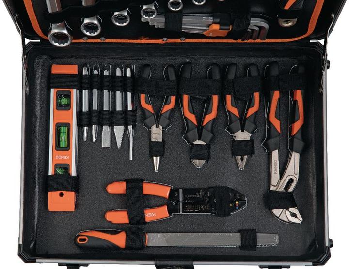 Image du produit Kendo Coffre à outils à roulettes avec 161 outils (161 pièces)