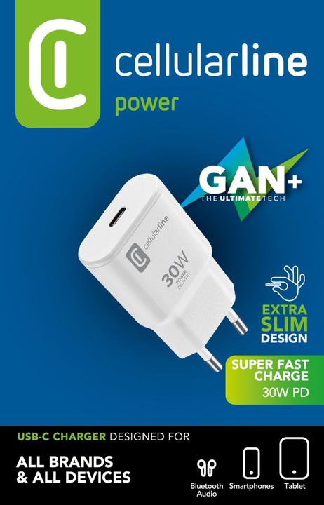 Produktbild Cellularline USB-C GaN Reiselader 30W (30 W)