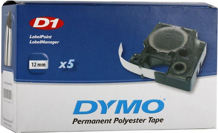 Image du produit Dymo S0718060 Sangle permanente en polyester (1.20 cm, Noir, Blanc)