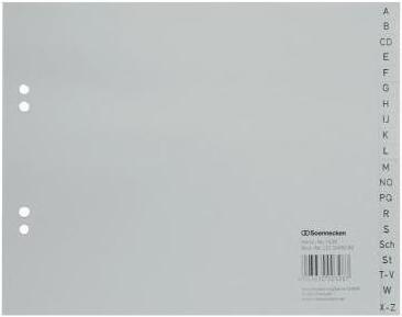 Actual product image Soennecken A-Z index Use for paper format: DIN A4 Material: Polypropylene