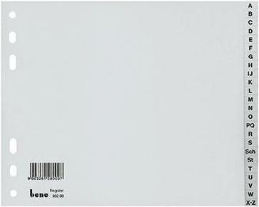Produktbild Bene A-Z Register Verwendung für Papierformat: DIN A4 Werkstoff: Polypropylen