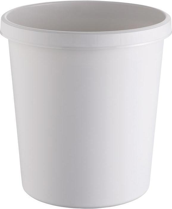Produktbild Helit Papierkorb 18 l H331xØ315 mm mit Griffrand Kunststoff lichtgrau (18 l)