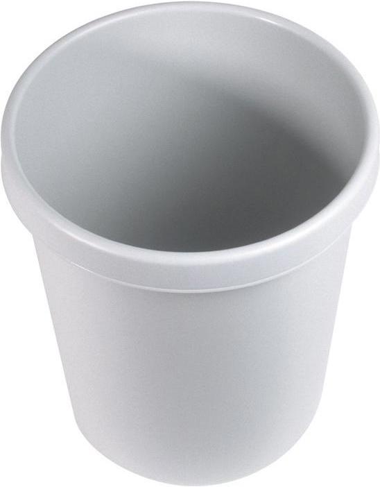 Produktbild Helit Papierkorb 18 l H331xØ315 mm mit Griffrand Kunststoff lichtgrau (18 l)