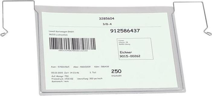 Produktbild Eichner Dokumententasche B330xH245 mm DIN A4 quer mit flexiblem Drahtbügel (A4, Quer)