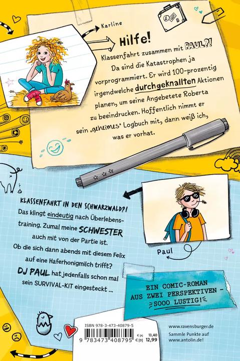 Productafbeelding Ravensburger Das ungeheimste Tagebuch der Welt! Band 3: Wie mein nerviger Bruder mit auf meine Klassenfahrt ka... (Duits, Anja Fröhlich, Kristina Nowothnig, Patrick Krause, 2022)