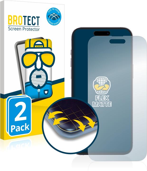 Image du produit BROTECT Full-Cover Protection Mat (2 pièce(s), Apple iPhone 14 Pro Max)