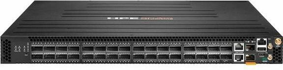 Actual product image HPE E Aruba 8325P Switch Bundle, 32 QSFP28 Ports, Back-to-Front, 6x Fan, 2x DC Power Supply (32 Ports)