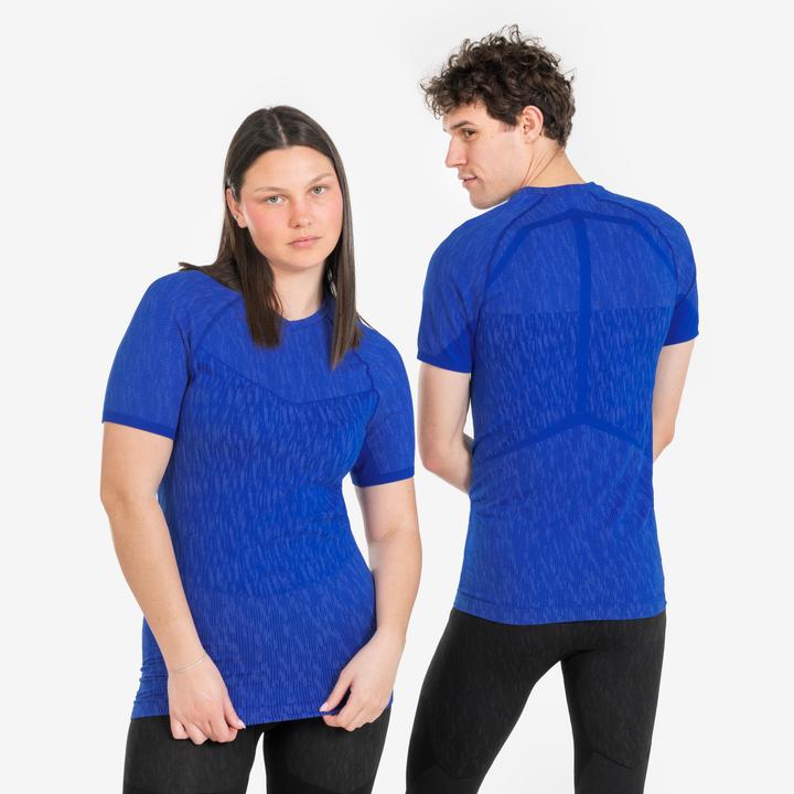 Image du produit Kipsta T-shirt fonctionnel Thermo manches courtes femme/homme - Keepdry bleu (XL)