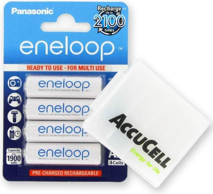 Actual product image Panasonic Eneloop BK-3MCC AA Tray 4 pieces and LCD charger BC 700 (4 pcs., AA, 2000 mAh, Battery + charger)