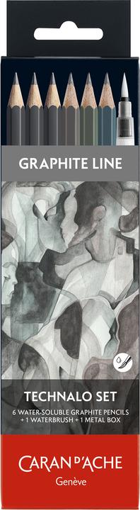 Immagine prodotto Caran d'Ache Graphite Line Technalo Metallschachtel (Blu, Grigio, Verde scuro, 6 x)