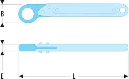 Actual product image Facom Openend ratchet ring wrench (12 mm)