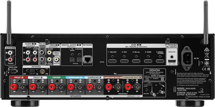 Immagine prodotto Denon AVR-X1600H (7.2 canali, FM, DAB+)