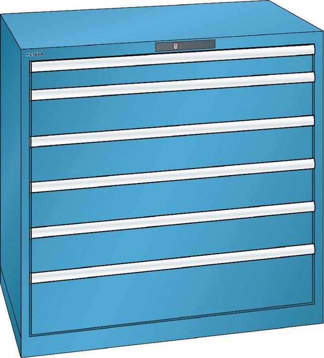 Image du produit Lista Meuble à tiroirs, en tôle d'acier (102.30 cm, 100 cm)
