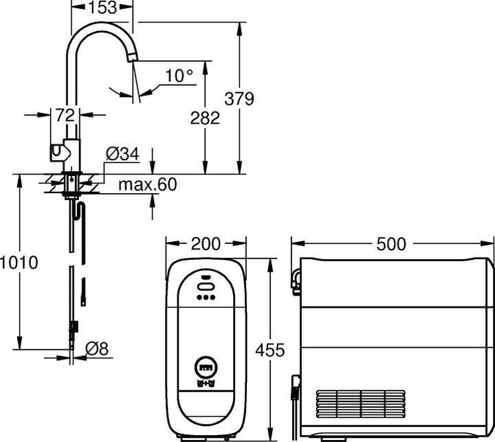 Immagine prodotto Grohe Rubinetto per acqua fredda Blue warm sunset spazzolato 31498