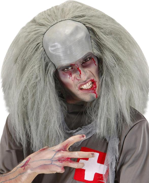 Actual product image Widmann Zombie Wig Half Bald Hair