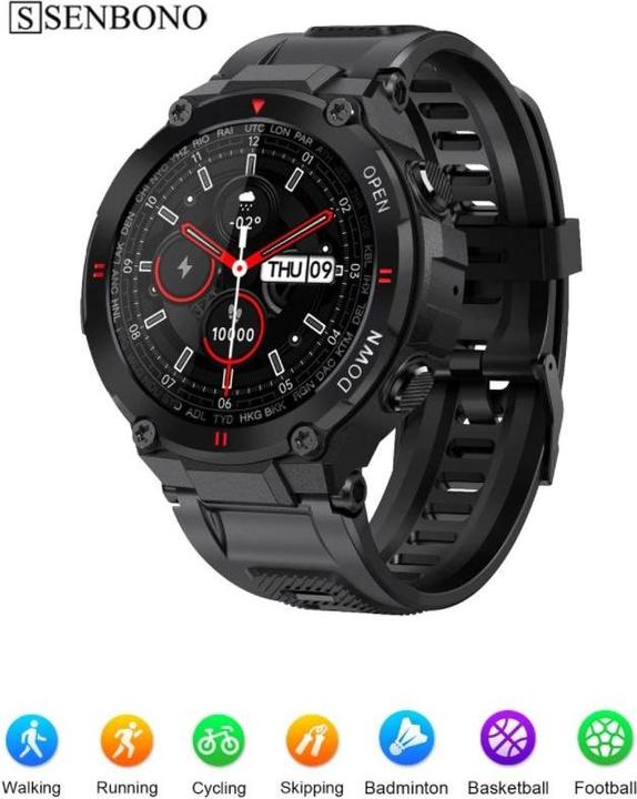 Image du produit Senbono Sport Smartwatch Black Max6 0pix Waterproof Ip68 - Functions Sport And Communicators. Phone