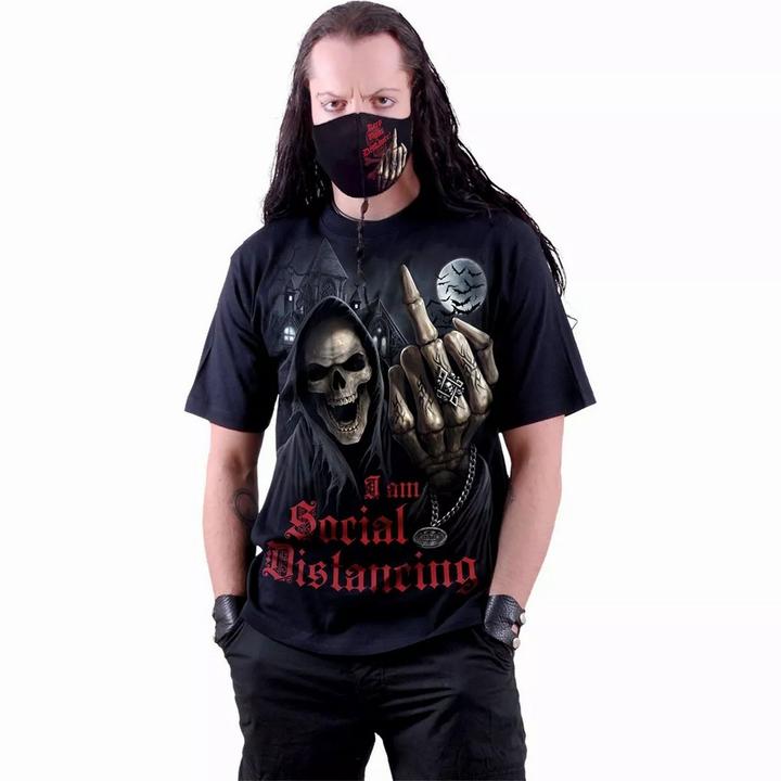 Actual product image Spiral Unisex Adult Social Distance Short-Sleeved T-Shirt (L)