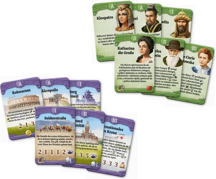 Immagine prodotto Czech games edition CZ109 - Nuovi leader e meraviglie: attraverso le epoche, età 14+ (espansione, edizione DE) (Tedesco)