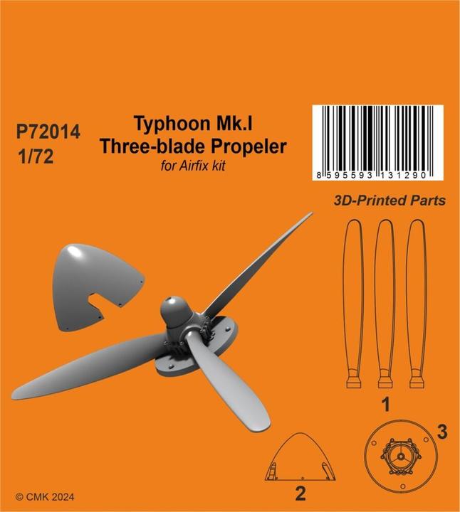 Produktbild CMK Typhoon Mk.I Three-blade Propeler 1/72