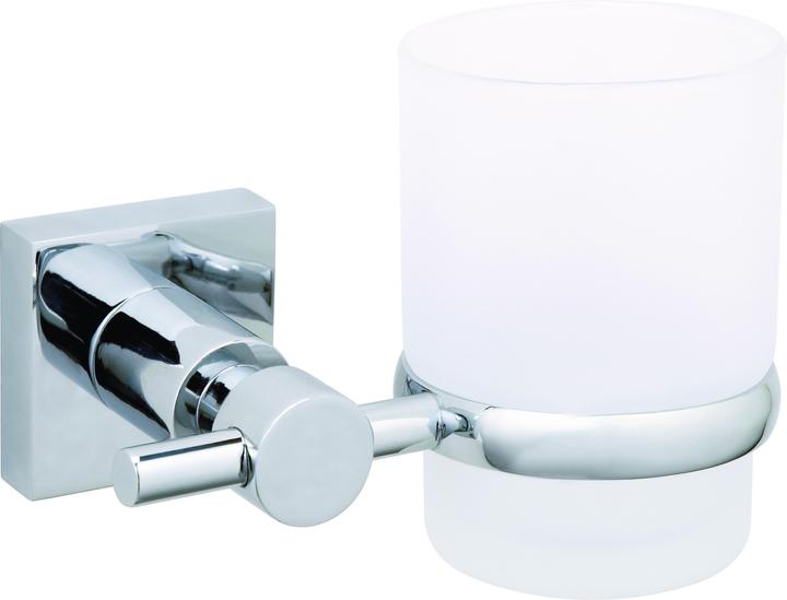 Actual product image tesa HUKK toothbrush tumbler incl. adhesive solution without drilling (9 x 12 x 9 cm)