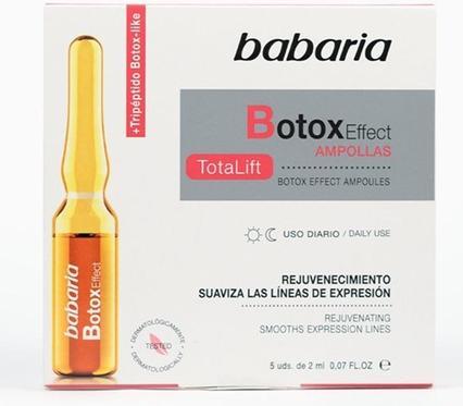 Actual product image Babaria Botox Effect Total Lift Ampoules with Botox-Like Tripeptide and Mills 5 x 2ml - Pack of 5 (2 ml)