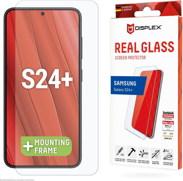 Actual product image Displex Real Glass, 2D Panzerglas (1 Piece, Samsung Galaxy S24+, Samsung Galaxy S25+)