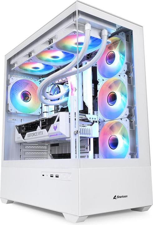 Actual product image Sharkoon AK6 RGB White ATX (white) (ATX, mATX, Mini-ATX)