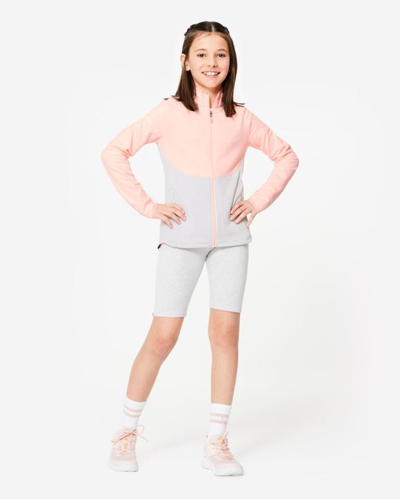 Produktbild Decathlon Trainingsjacke Mädchen tailliert - rosa/grau (6, 7, 8)