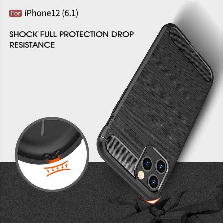 Actual product image Screenguard Carbon Brushed Case (Apple iPhone 12)
