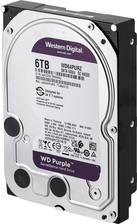Productafbeelding WD Purple (6 TB, 3.5", CMR)