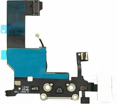 Image du produit OEM Connecteur de charge et audio Flex pour iPhone 5 blanc (iPhone 5)