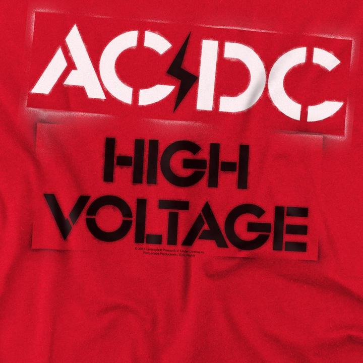Actual product image AC/DC Mens High Voltage Stencil T-Shirt (XL)