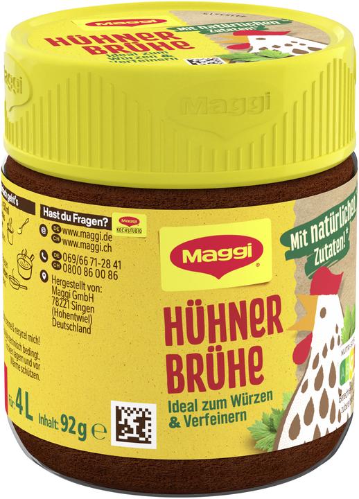 Produktbild Maggi Hühner Brühe Glas 92g, ergibt 4 Liter (4000 ml)