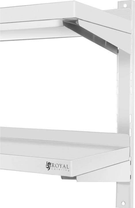 Actual product image Royal Catering Stainless Steel Wall Shelf - 2 shelves - 40 x 140 cm (140 x 40 cm)