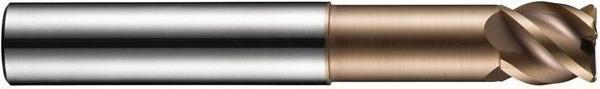 Actual product image Dormer End mill S521 Nominal Ø 16 mm Radius 3 mm Total length 90 HM TiSiN 45 ° Number of cutting edges 4